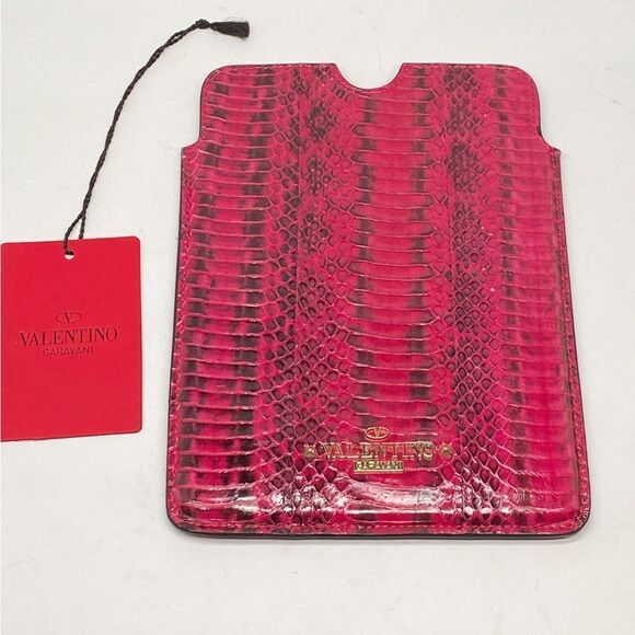 Valentino Garavani Snake Embossed Leather iPad Mini Case - Picture 1 of 7